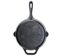 Victoria Cookware 10-Inch Amazonia Cast Iron Skillet, Decorative Preseasoned Frying Pan with Cast Design, Made in Colombia, Macaw