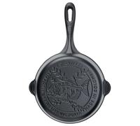 Victoria Cookware 6.5-Inch Amazonia Cast Iron Skillet, Decorative Preseasoned Frying Pan with Cast Design, Made in Colombia, Piraña