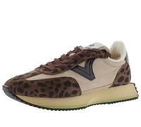 victoria Cosmos Animal Print Nylon Low-Top Trainers & Split Leather Pieces & Serrated Sole 1134116 for Women Chocolate 38
