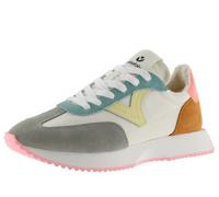 victoria Cosmos Nylon Low Tennis & Multicolor Split Leather Pieces & Serrated Sole 1134113 for Women Coral 41