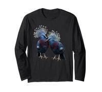 Victoria Crowned Pigeon New Guinea Exotic Bird Long Sleeve T-Shirt
