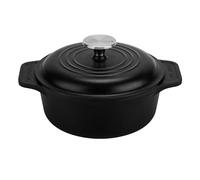 Victoria Dutch Oven Induction Enamelled Cast Iron 20cm, 1.9L Cocotte, PTFE and PFOA free, Suitable for Fire, Grill, Oven, Ceramic hob, Gas
