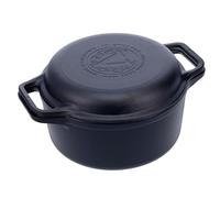 Victoria Dutch Oven Pot and Pan Induction Enamelled Cast Iron 27 cm, Set of 2 Cocotte 5.7 L, PTFE and PFOA Free, Suitable for Fire, Barbecue, Oven, Ceramic Hob, Gas