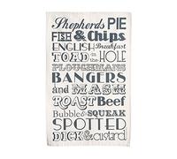 Victoria Eggs 100 Percent Unbleached Cotton English Dinner Tea Towel, Grey