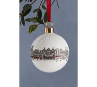 VICTORIA EGGS Hand Illustrated Santa's Sleigh Bauble 60mm VICTORIA EGGS Multicolor