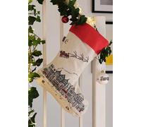 VICTORIA EGGS Hand Illustrated Santa's Sleigh Christmas Stocking VICTORIA EGGS Multicolor