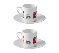 VICTORIA EGGS London Skyline Set of 2 Espresso Cups & Saucers VICTORIA EGGS Multicolor