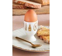 VICTORIA EGGS Set of 2 City of London Egg Cup - White/Gold in White VICTORIA EGGS White