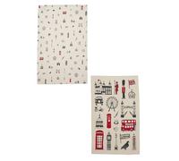VICTORIA EGGS Simply London Tea Towel & Big Smoke Tea Towel VICTORIA EGGS Multicolor