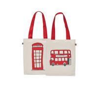 VICTORIA EGGS Telephone Box & London Bus Canvas Bag VICTORIA EGGS Multicolor