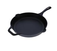 Victoria Enamelled Cast Iron Induction Frying Pan 25 cm, Suitable for Fire, Barbecue, Oven, Ceramic Hob, Gas, Cast Iron Skillet, Toxic Free Without PTFE or PFOA