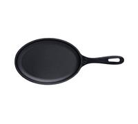 Victoria Fajita Skillet Griddle Pan Seasoned Cast Iron Induction 25 x 18 cm, Suitable for Fire, Barbecue, Oven, Hob Ceramic, Gas, Cast Iron Skillet, Toxic Free Without PTFE or PFOA