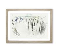 Victoria Falls in Zambia & Zimbabwe in Abstract Framed Print | A2 Oak Framed Wall Art | Ready to Hang | Abstract Fantasy Picture | Living Room Bedroom Lounge Office