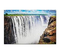 Victoria Falls Livingstone Zambia Jigsaw Puzzle for Adults 1000 Piece Wooden Travel Gift Souvenir