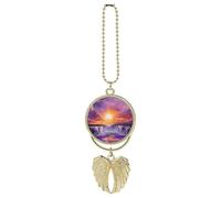 Victoria Falls Sunset Car Hanging Ornament Mirror Accessories Angel Wings Pendant