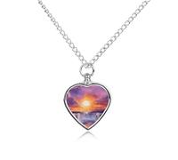 Victoria Falls Sunset Pet Ash Necklace Keepsake Memorial Heart Pendant Jewelry