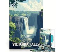 Victoria Falls, Zimbabwe 1000-piece Puzzle for Teenagers Mind Skill Fun Uniform Size Precise Pieces Relaxing Indoor Group Activity (50x75cm)