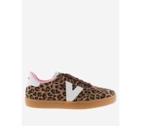 Victoria female Berlin Leopard Suede Trainers - 5 - Brown Mix, Brown Mix