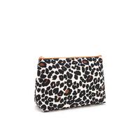 Victoria Green 'mia' Large Makeup Bag In Leopard Tan In Brown Brown