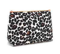 Victoria Green 'Mia' Large Makeup Bag Leopard Tan