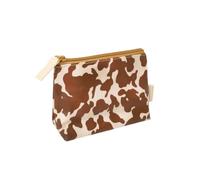 Victoria Green Mia Small Makeup Bag Cow Print