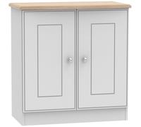 Victoria Hall Cabinet - 2 Door - Grey and Riviera Oak