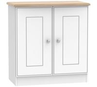 Victoria Hall Cabinet - 2 Door - White and Riviera Oak
