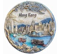 Victoria Harbour Hong Kong China Refrigerator Magnet Travel Souvenir Fridge Decoration Magnetic 3D Sticker Craft