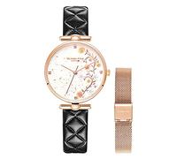 VICTORIA HYDE Elegant Retro Women Quartz Watches with Detachable Genuine Leather Strap Stainless Steel Mesh Band