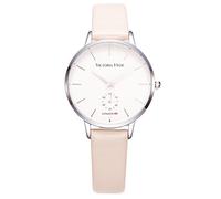 VICTORIA HYDE Fashion Elegant Women Watch with Clear White Dial Analog Quartz Detachable Genuine Leather Strap