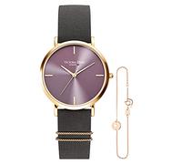 VICTORIA HYDE Fashion Women Watch Bracelet Set Analog Quartz Replaceble Stainless Steel Mesh Band/Leather Strap Mother's Day Gifts