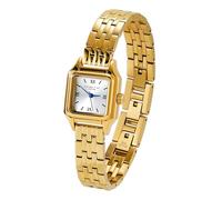 VICTORIA HYDE Gold Women's Watch Stainless Steel Bracelet Vintage Classic Rectangular Analogue Quartz Watches (Gold)