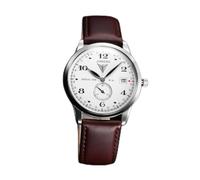 VICTORIA HYDE Men’s Quartz Watch 40mm White Dial Brown Leather Strap Small Seconds Date Display 50M Water Resistant