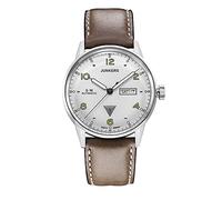 VICTORIA HYDE Men's Automatic Watch Self Winding Machanics Genuine Leather Luminous Waterproof Wrist Watch (Silver)