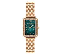 VICTORIA HYDE Rectangle Women's Watch Green Dial Analogue Quartz Wrist Watch with Stainless Steel Strap, Bracelet