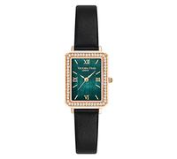 VICTORIA HYDE Rectangle Women's Watch Green Dial Analogue Quartz Wrist Watch with Stainless Steel Strap, black green, Luxury