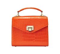VICTORIA HYDE Women's handbag, shoulder bag, small women's handbag, leather bag, women's shoulder bag, orange, 15 cm x 11,5 cm x 6 cm, Classic