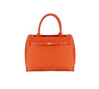 VICTORIA HYDE Women's Large PU Leather Shopper Tote Bag for Office Work School - Elegant Black Shoulder Bag (Orange)