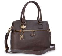 Victoria Large Leather Tote Bag With Multiple Compartments Catwalk Collection Handbags Brown Large
