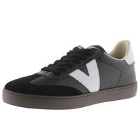 victoria Low-Top Unisex Berlin Ciclista Leather Effect & Contrast Parts & Split Leather Toe 1126186 for Adults, black, 6 UK