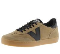victoria Low-Top Unisex Berlin Ciclista Leather Effect & Split Leather Toe & Caramel Sole 1126219 for Adults, beige, 5 UK