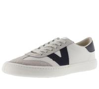 victoria Low-Top Unisex Olmo Leather Effect Barefoot & Coloured & Split Leather Parts in Contrast 1186100 for Adults, Marino, 9.5 UK