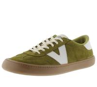 victoria Low-Top Unisex Olmo Split Leather Barefoot & Contrast Parts & Caramel Sole 1186103 for Adults, Oliva, 6 UK