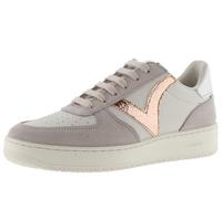 victoria Madrid Leather Effect Low Tennis & Split Leather & Metallic Pieces in Contrast 1258222 for Women Hielo 39