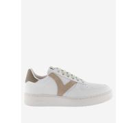 Victoria Madrid Leather Lace Up Trainers White Mix