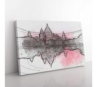 Victoria Memorial In Kolkata India In Abstract Modern Art Canvas Wall Art Print Ready to Hang, Framed Picture for Living Room Bedroom Home Office Décor, 76x50 cm (30x20 Inch)