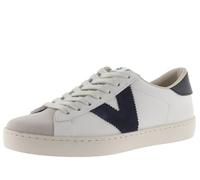 Women's Victoria BERLIN LEATHER & SPLIT Womens Trainers Marino - White - Size: 6