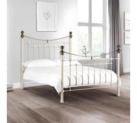 Victoria Metal Frame Bed - White - Sizes Available
