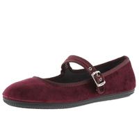 victoria Oda Velvet Mary Janes & Matching Trim & Buckle 104913 for Girls Burdeos 26