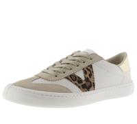victoria Olmo Leather Effect Low Tennis Barefoot & Fantasy & Split Leather Pieces in Contrast 1186101 Beige 39